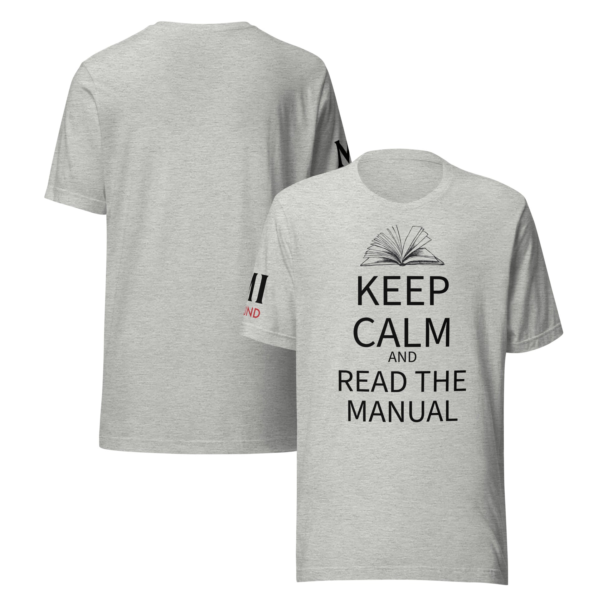 Keep Calm and Read the Manual Tee blk txt