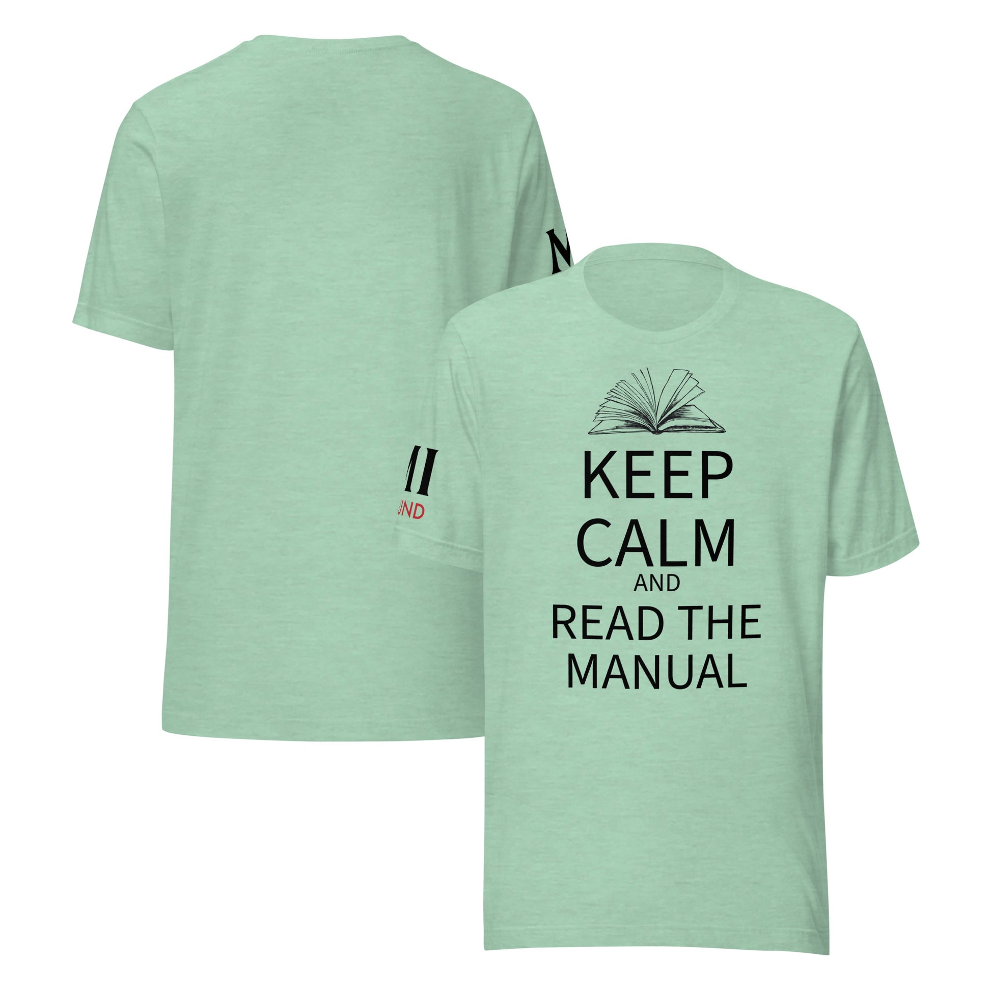 Keep Calm and Read the Manual Tee blk txt