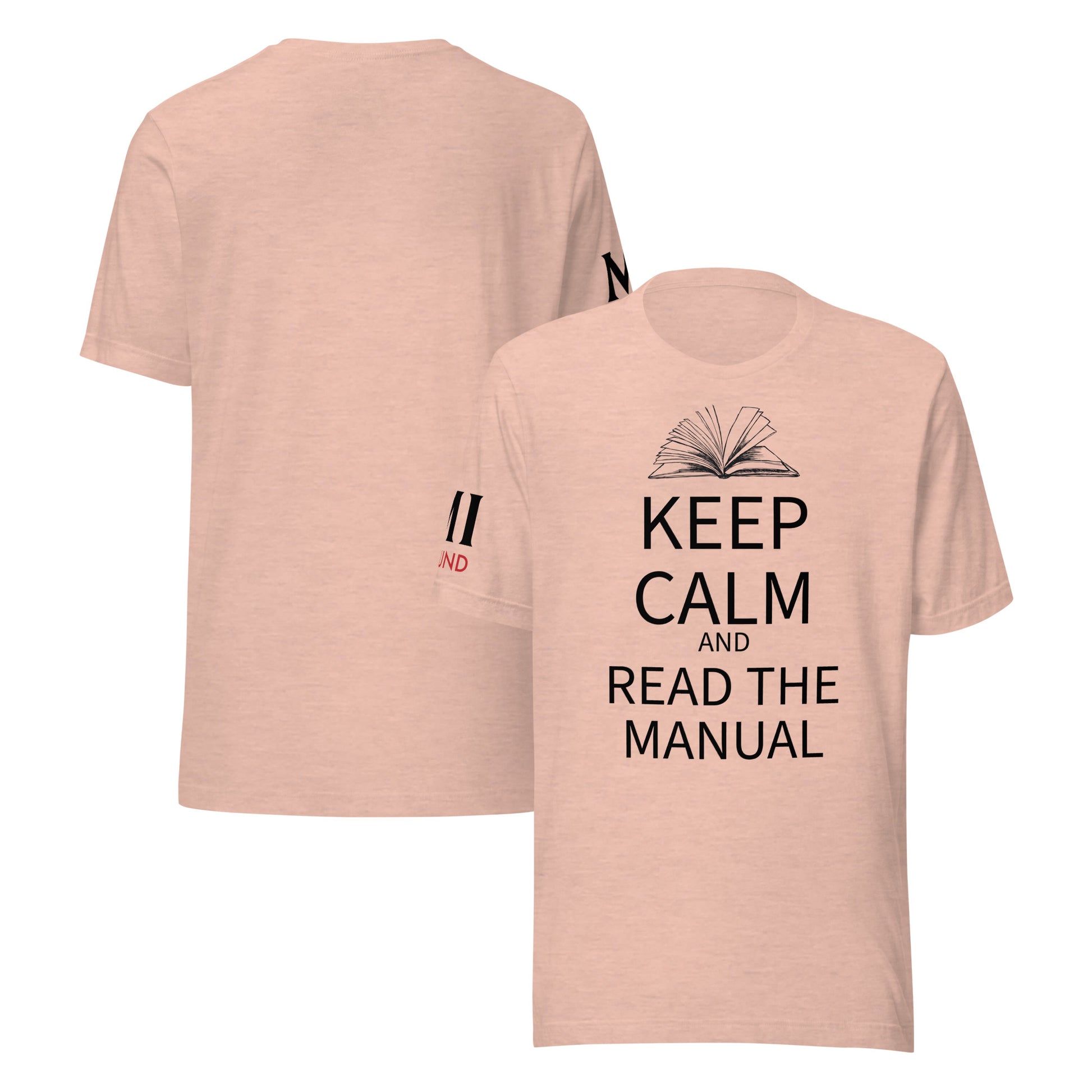 Keep Calm and Read the Manual Tee blk txt