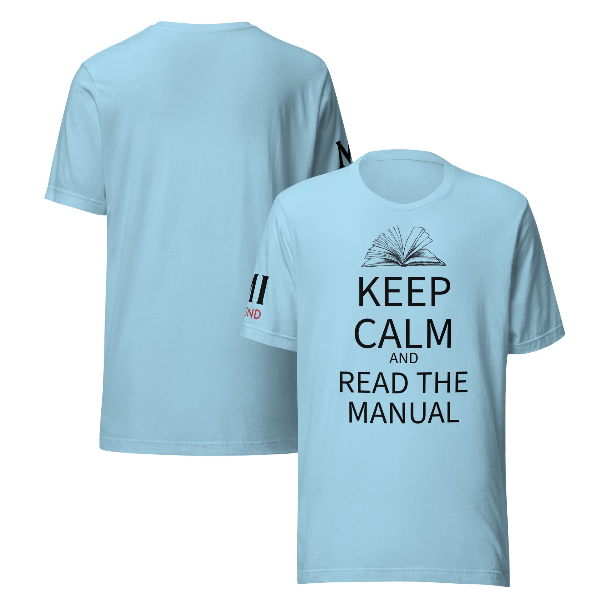 Keep Calm and Read the Manual Tee blk txt