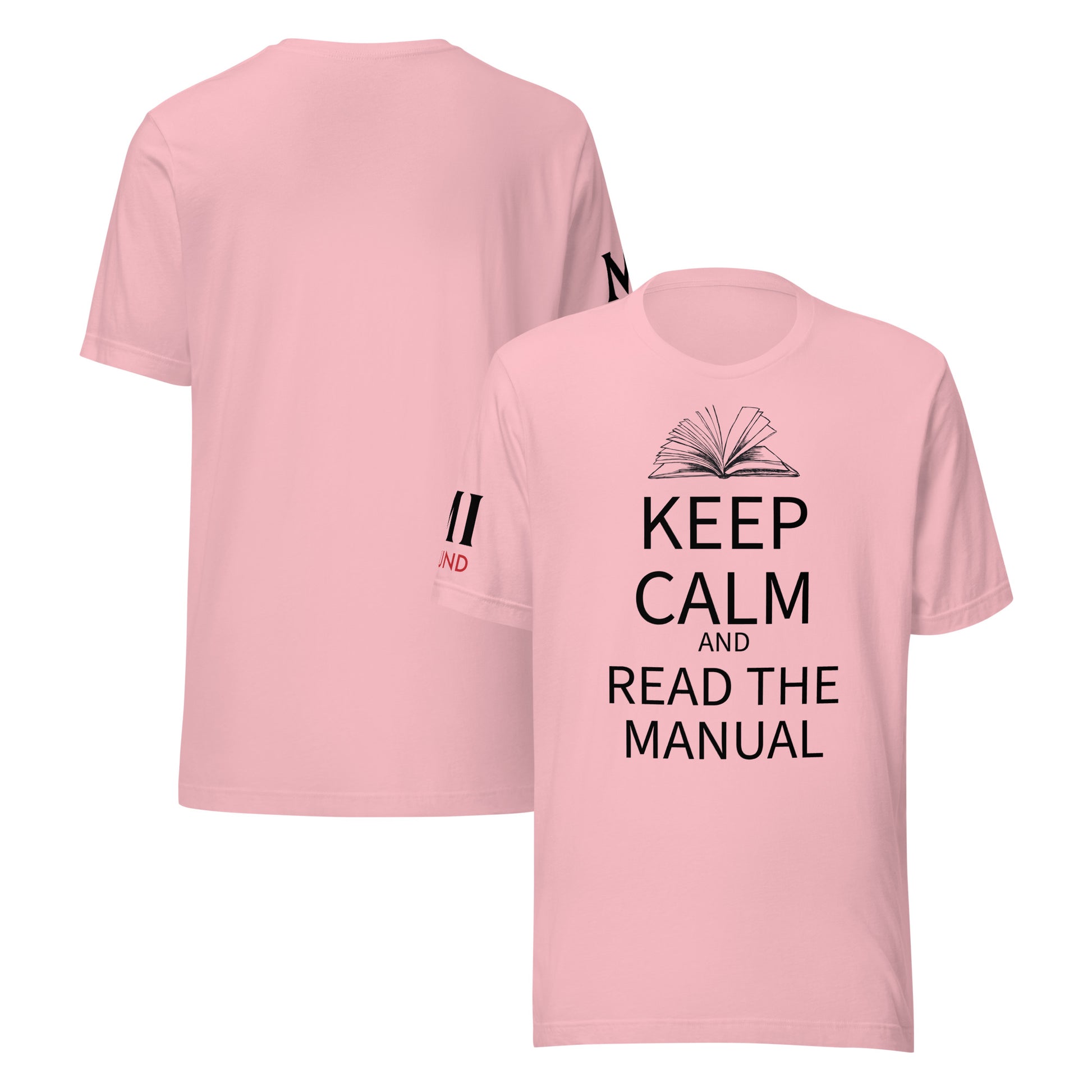 Keep Calm and Read the Manual Tee blk txt